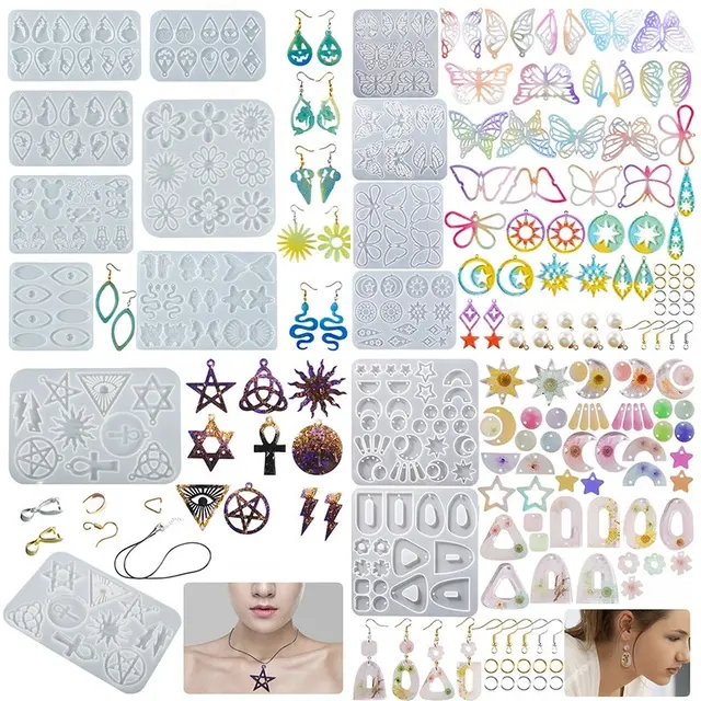 Kolczyk wisiorek silikonowe formy żywica epoksydowa mieszany styl tworzenia biżuterii formy odlewnicze DIY Charms wisiorek formy kreatywne rzemiosło DIY
