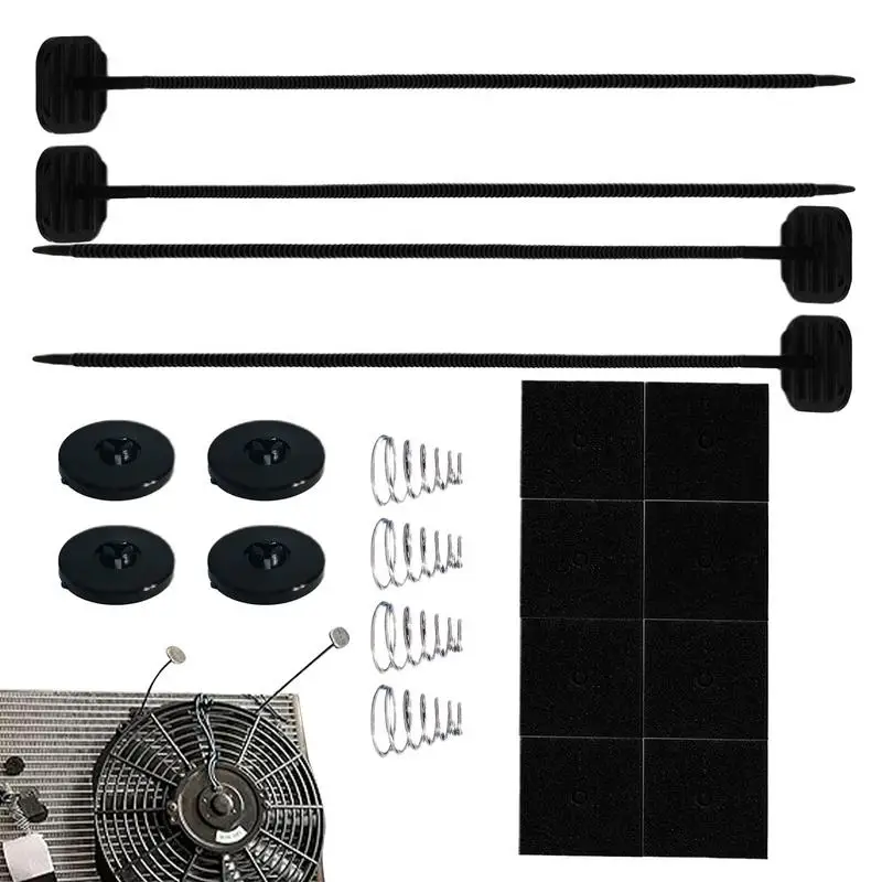 Electric Fan Mounting Kit Electric Radiator Fan Ties Straps Mounting Set Vehicle Mounting Accessories For Electric Cooling Fan