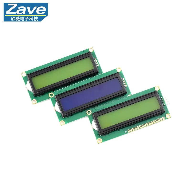 LCD1602 Character Display Module 1602A V2.0 (Blue Screen, Yellow-Green Screen, Gray Screen), 5V, 3.3V