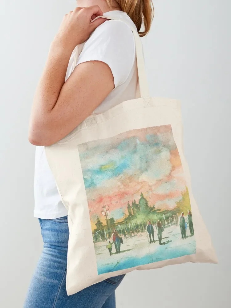

Venice Sunset - Outside St. Mark's Square Tote Bag Portable shopping bag tote bag custom Eco custom tote