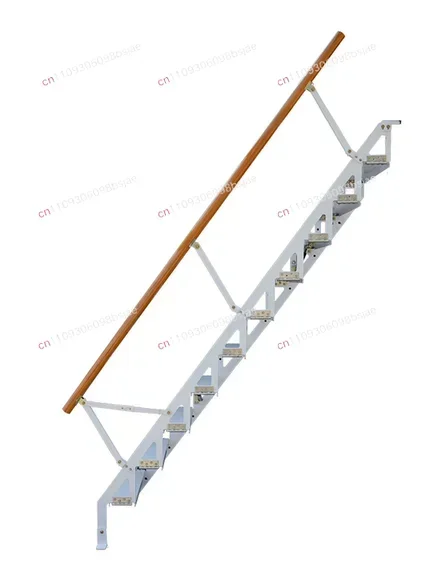 Integral electric aluminum alloy telescopic folding ladder Household telescopic ladder Folding ladder Loft lift stairs