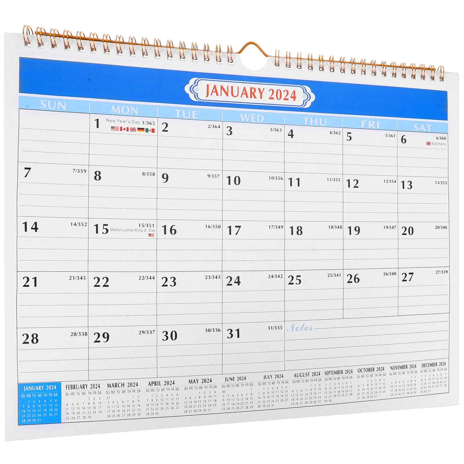 

Wall Calendar 2024 2025 Monthly Planner Household Hanging Calendars Clear Printed Practical Design