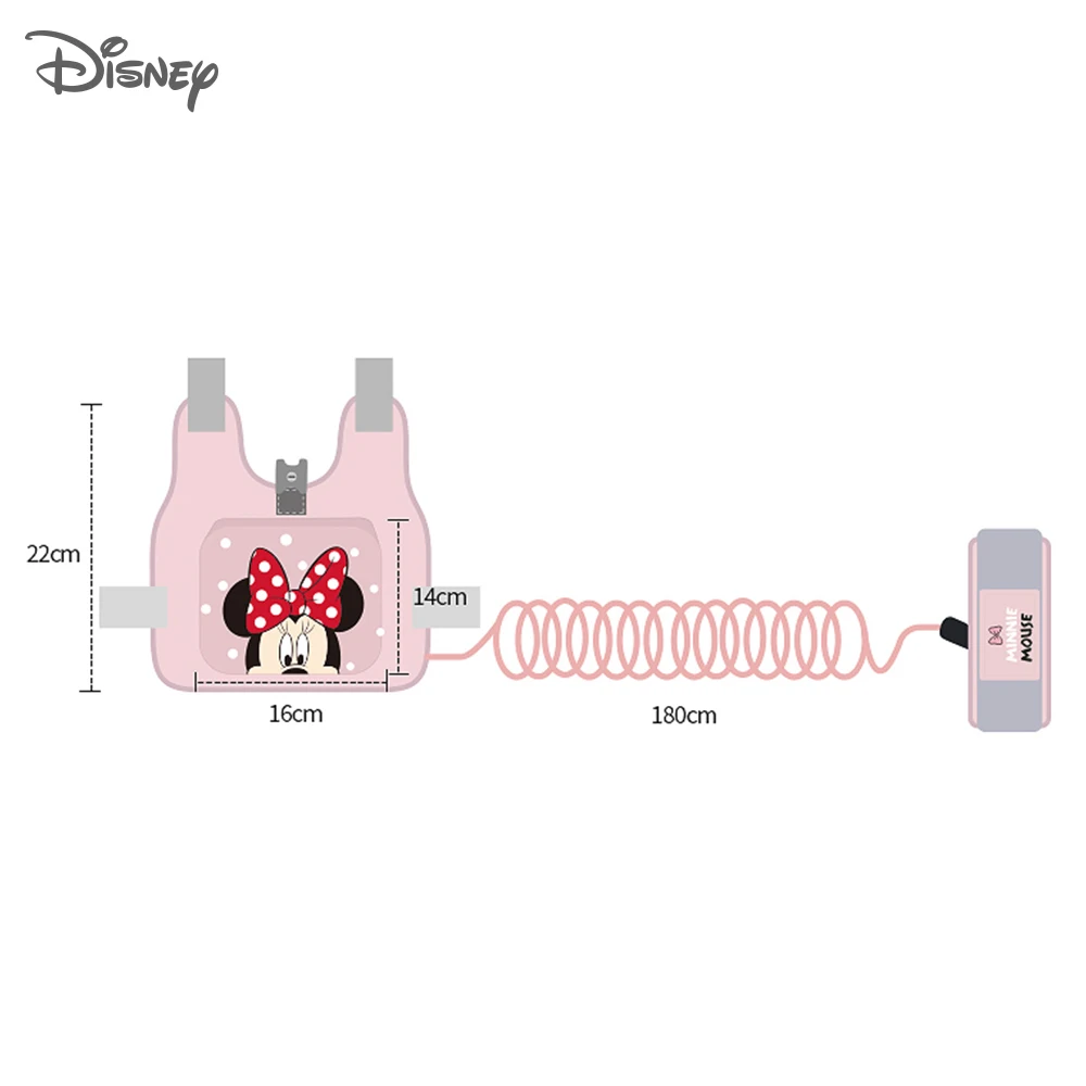 Disney-Criança Segurança Lock, Anti-Lost, Link Wrist, Criança Leash Harness, Caminhada ao ar livre, cinto de mão, pulseira, Baby Strap Rope,