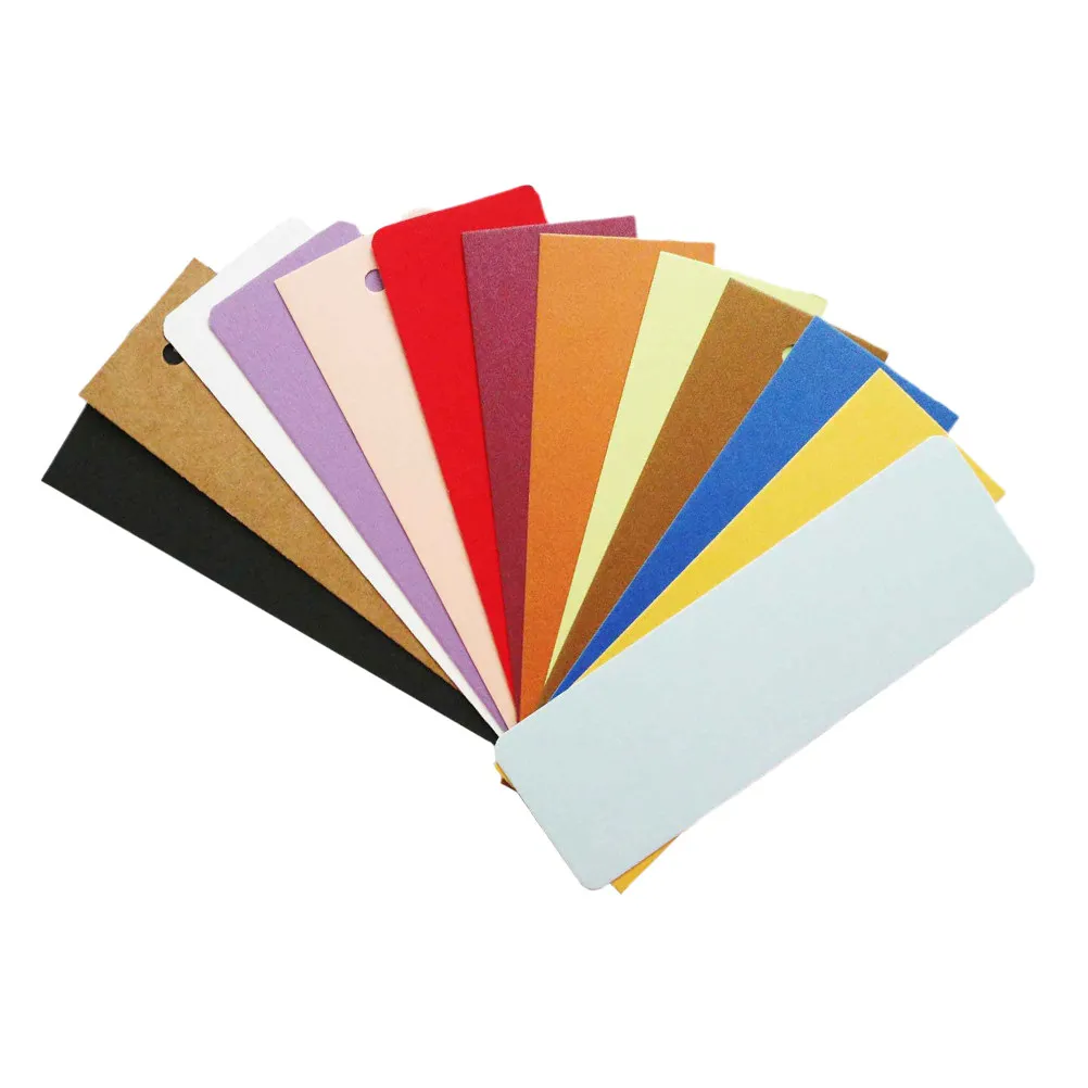 50Pcs DIY Bookmarks Kraft Paper Blank Bookmark for Reading Students Writers Decoration Gift Message Card Colorful Stationery