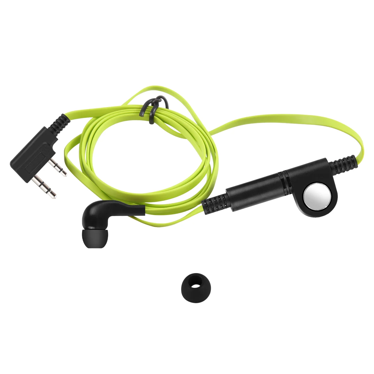 2 Pin Noodle Style Earbud Headphone K Plug Earpiece Headset For Baofeng Uv5R Bf-888S Uv5R Radio Green Wire image 2