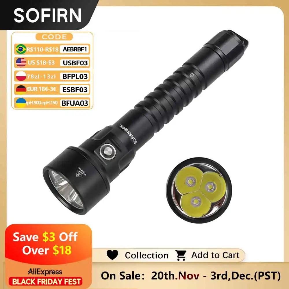 yZ[zV Sofirn _CrOCg SD09L SST40 LED d 6800lm 21700 USB [dhg[`