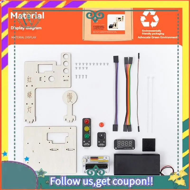 NEUES DIY-Verkehrssignallicht-Kit, intelligentes Programmier-Kit mit U+-Programmkarte, kompatibel mit Arduino Mixly
