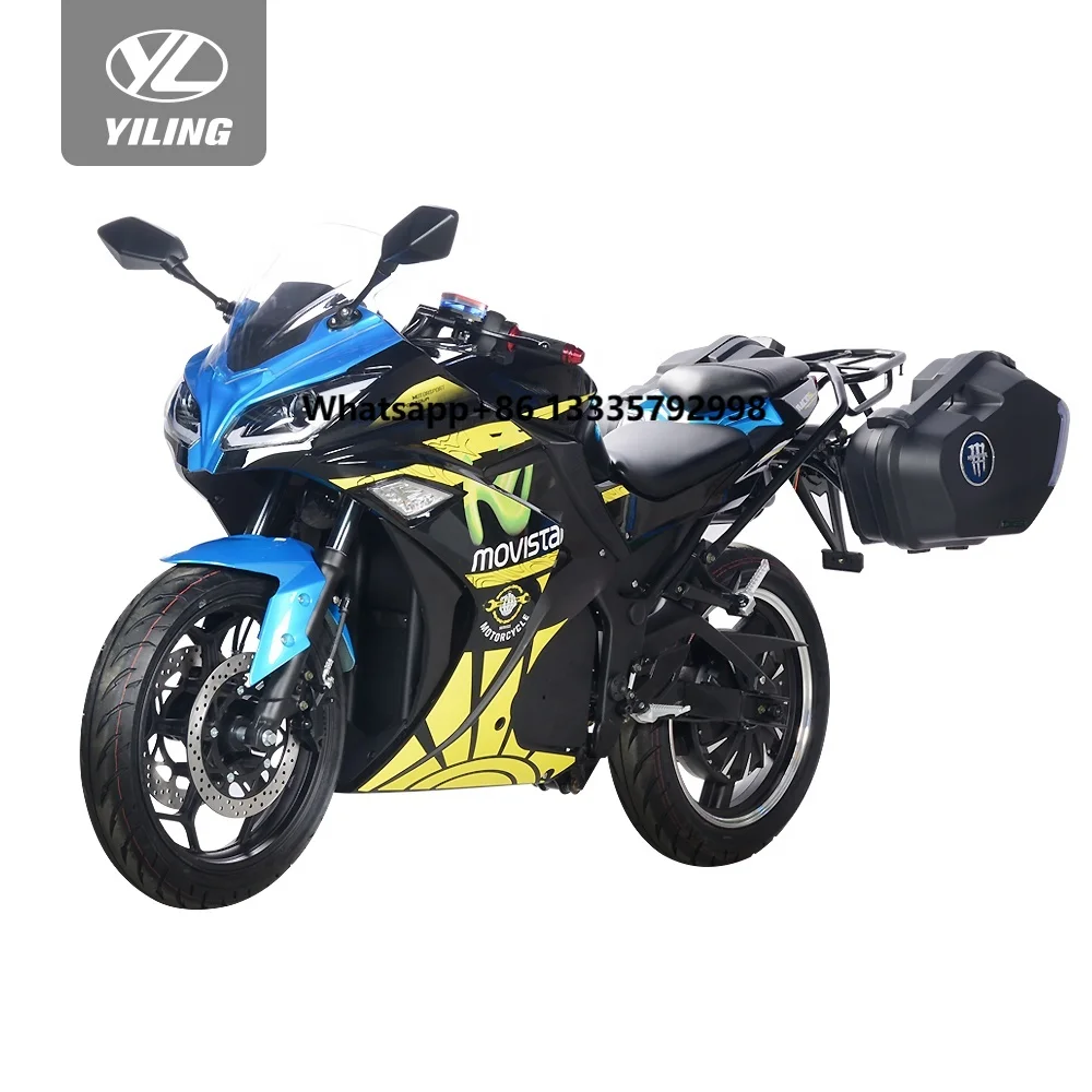 

High Quality Adults Electric Motorcycle New Design Super Power 2000W Brushless Motor Racing Chopper with 72V Lithium Battery