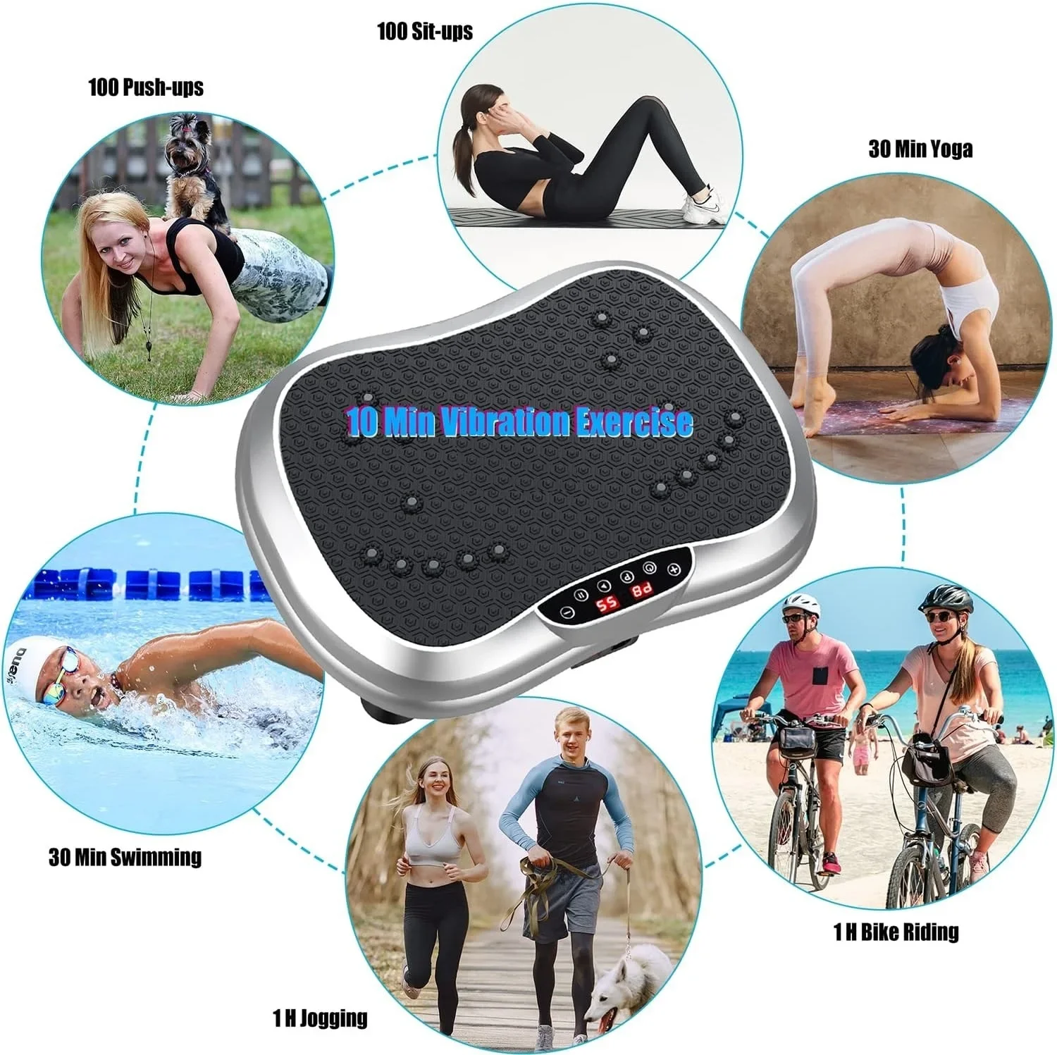 Hot Sale Vibration Plate Professional Powerfit Full Whole Body Vibration Platform Machines for Fitness Health with motor