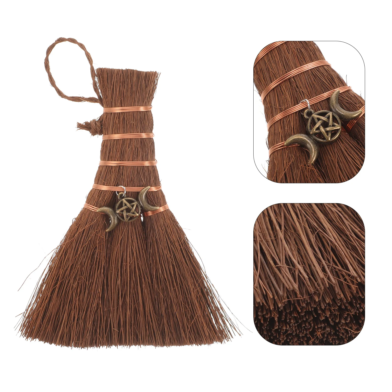

Broom Pendant Fine Craftsmanship Sturdy Hanging Decor Perfect Party Accessory Mini House Decoration