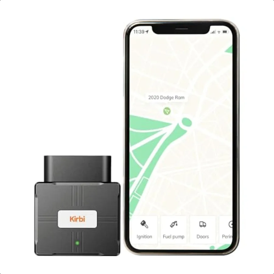 

Kirbi OBD Tracker GPS Tracker for Vehicles RealTime Tracking Worldwide Compatible Vehicle Tracker Lightweight and Compact Car G
