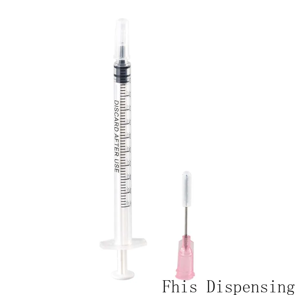 1ml Syringes with 20G 1 Inch Blunt Tip Needle and Storage Caps Great Pack of 20