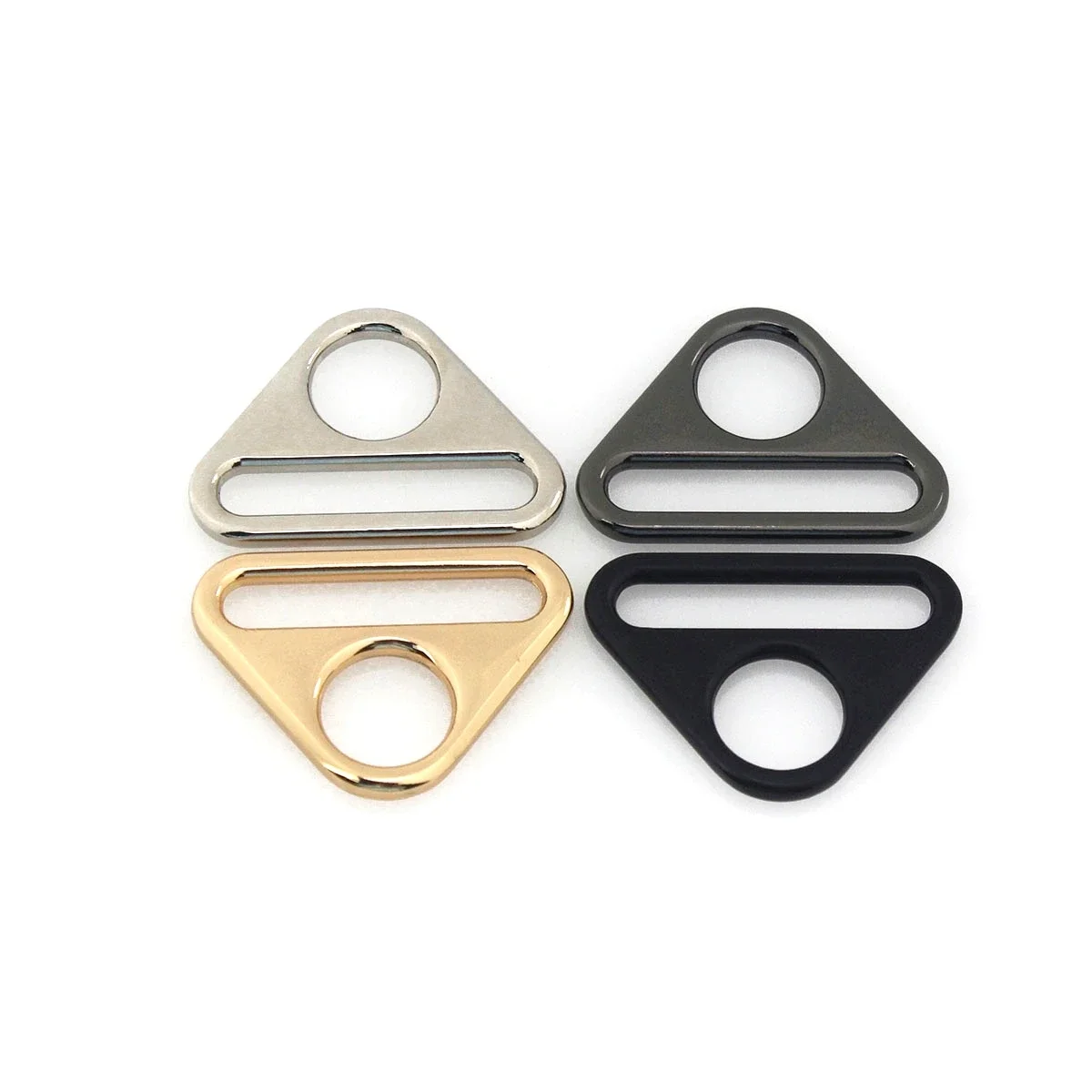 5pcs Metal Triangle Shape Ring Buckle Adjustable Buckle for Webbing Leather Craft Bag Strap Belt Garment Luggage DIY Accessory