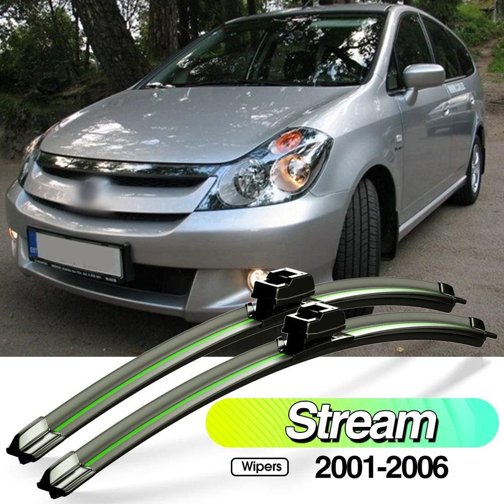 

For Honda Stream 2001-2006 2pcs Front Windshield Wiper Blades Windscreen Window Accessories 2002 2003 2004 2005