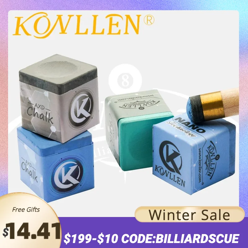 KONLLEN Billiard Pool Cue Chalks Grip Power Adhesion Solidity Chalk Snooker Chalk Carom Chalk Nano Technology Material Chalk