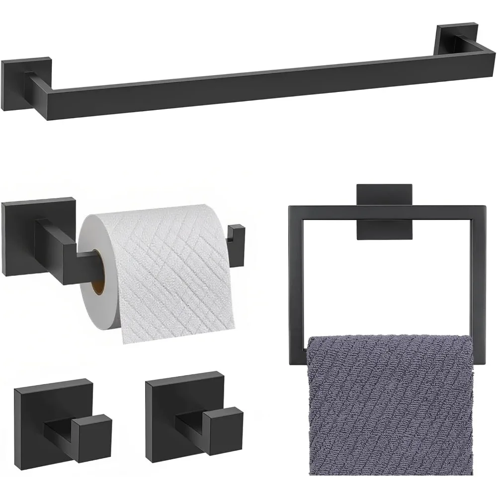 

Набор аксессуаров для ванной комнаты из 5 предметов, набор полотенец из нержавеющей стали s304, вешалка для полотенец, вешалка для полотенец для ванной комнаты, туалетная бумага ho