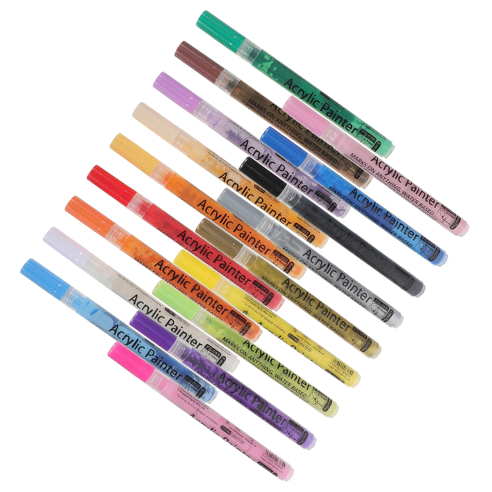 

1 коробка, ручки для акриловых красок для скрапбукинга, рисования, живописи, красочные маркеры для граффити, инструменты для рукоделия, акриловая ручка для рисования