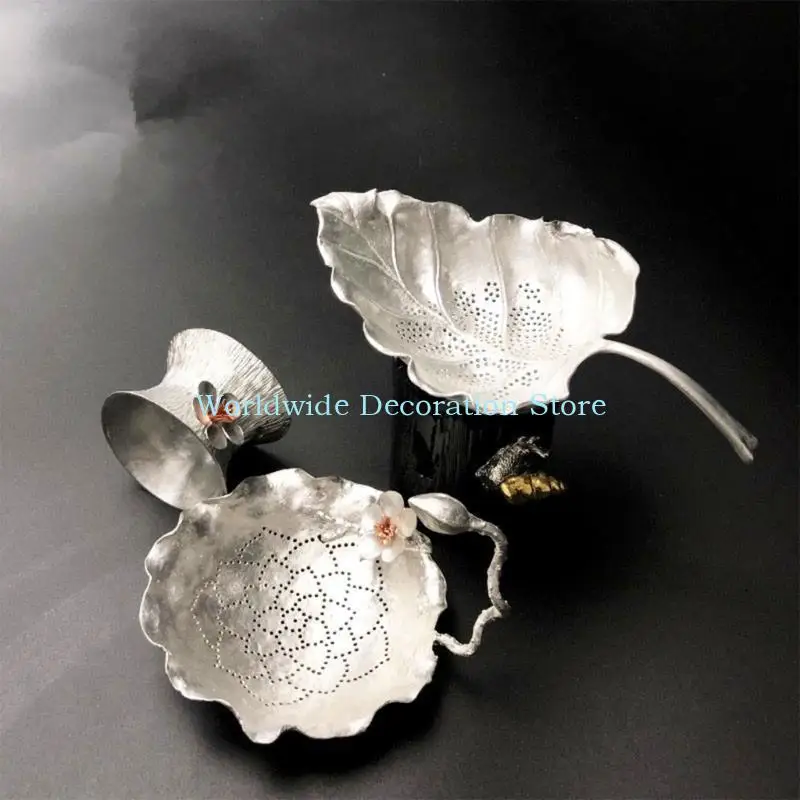 Q39B Tin Tea Infuser Loose Leaf Tea Strainers Interval Tea Infuser Strainer for Home Office Use Leaf Frog-Shape Tea Filter