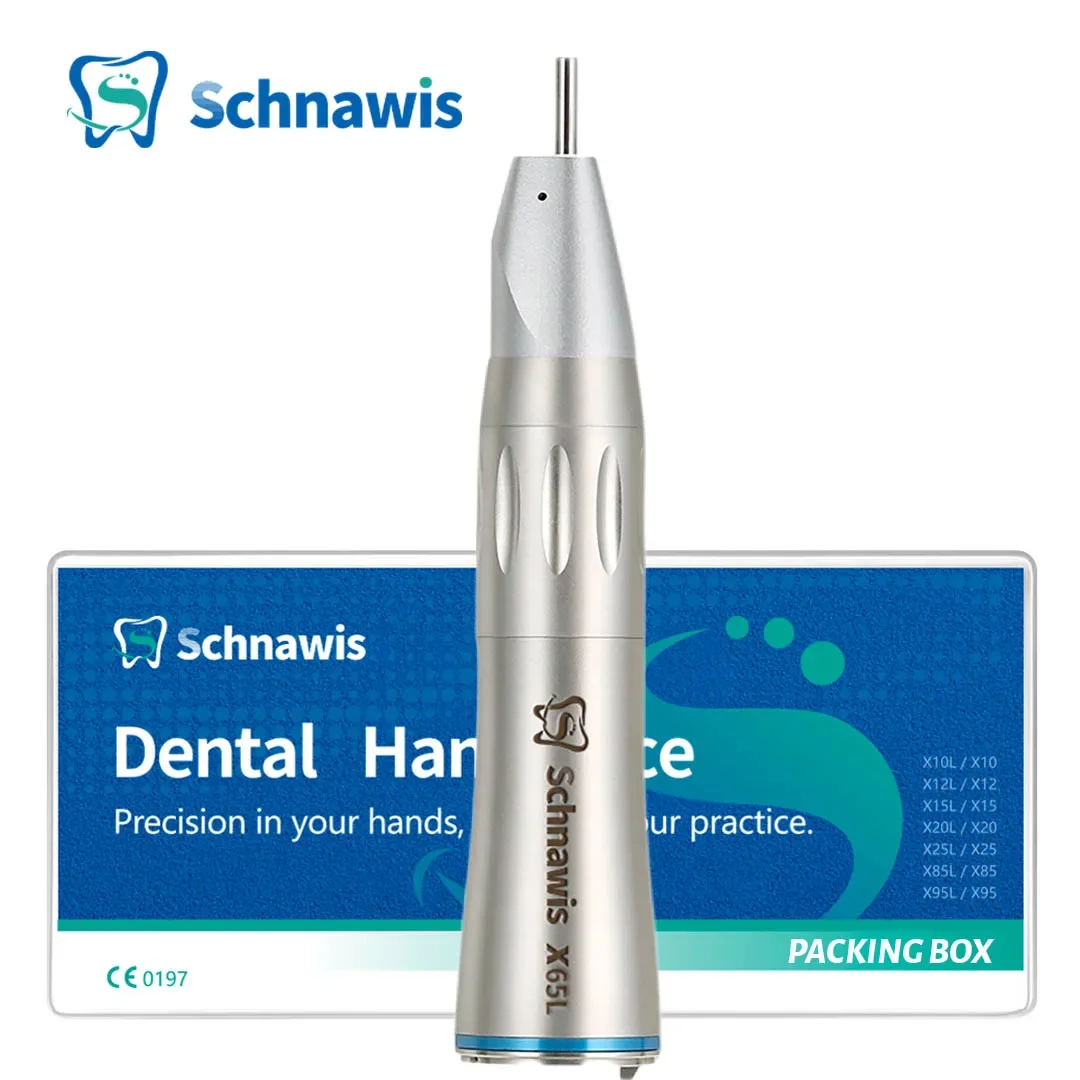 

X65L Dentistry Straight Handpiece 1:1Blue Ring Straight Inner Water Handpiece with Optic Fiber Using for Dental Implant Surgery