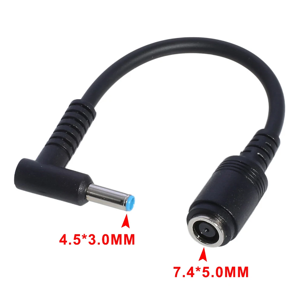 1 SZTUK 7,4 mm do 4,5 mm konwerter ładowarki DC Świetny zamiennik adaptera DC Kabel połączeniowy do HP Dell Blue Tips