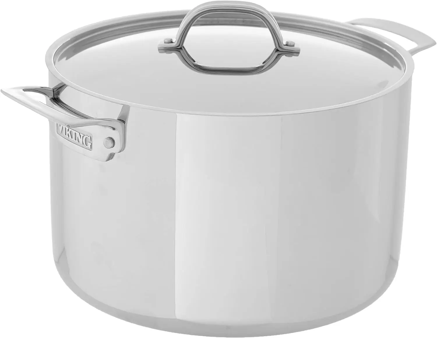 Culinary 3-Ply Stainless Steel Stock Pot, 12 Quart, Includes Metal Lid, Dishwasher, Oven Safe, Works on All Cooktops including