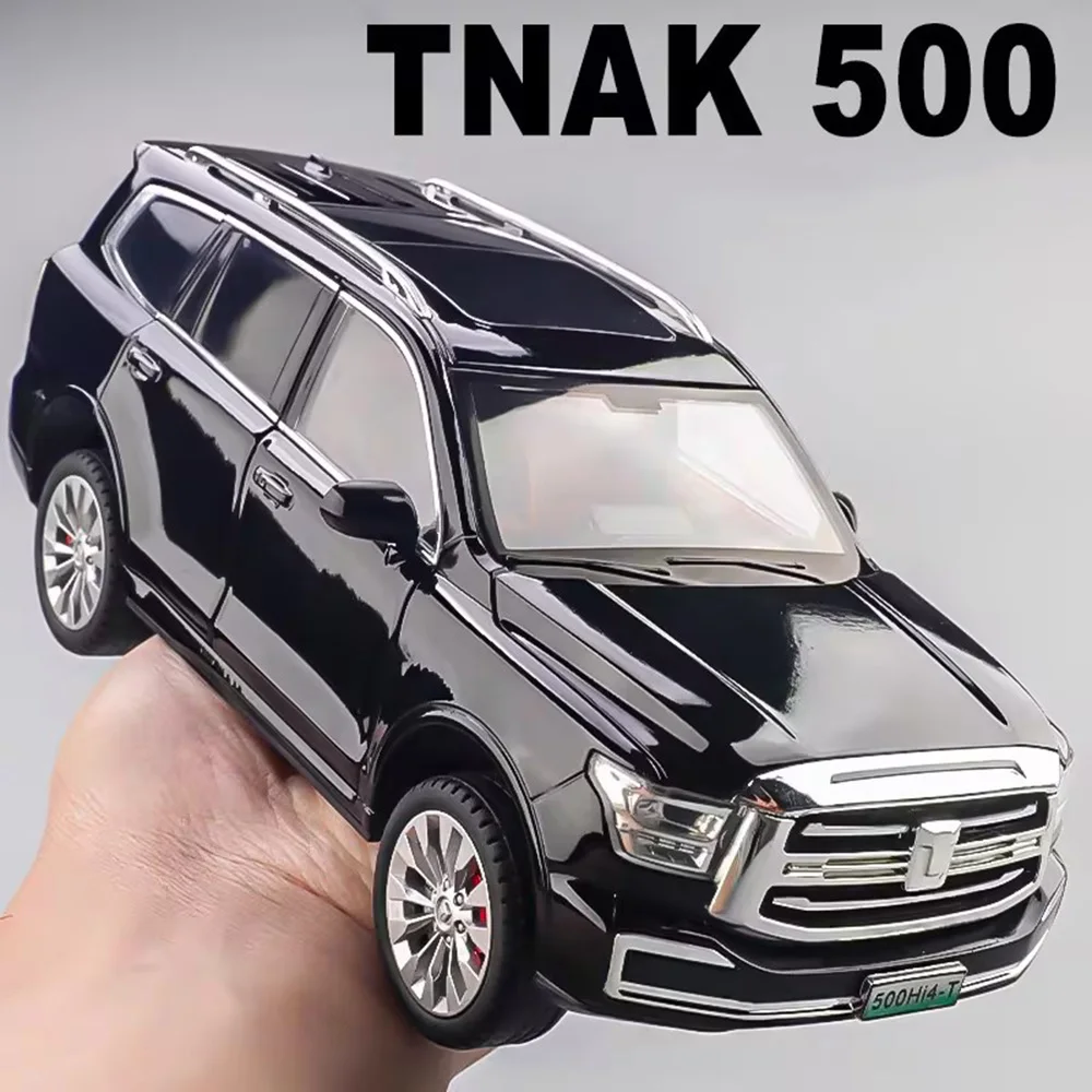 

1:24 Tank 500 Leading Ideal L9 Toys Cars Models Wheel Pull Back Vehicle Light Sound Miniature Off-road Kids Children's Day Gifts