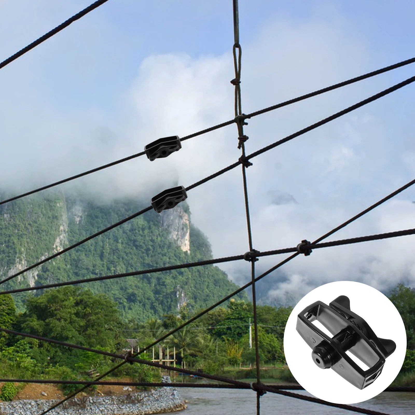 

6pcs Fence Tensioner Heavy Duty Cable Tightener Tool Steel Wire Plastic Abs Portable Garden Fencing Line Rope Wire Gardening