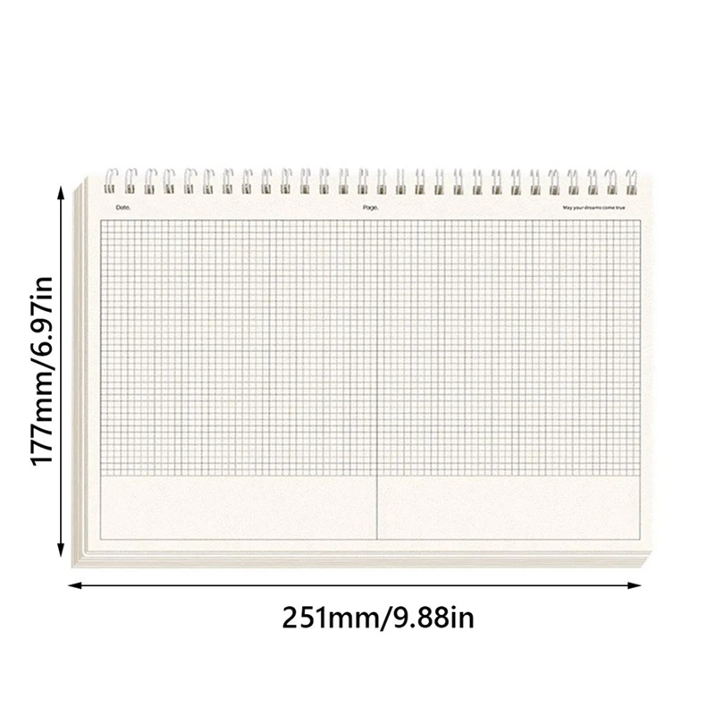 Super Sale Portable Multi-Functional Thicken Paper Coil Notebook Writing Memopad B5 Notepad Students Horizontal Lines Design