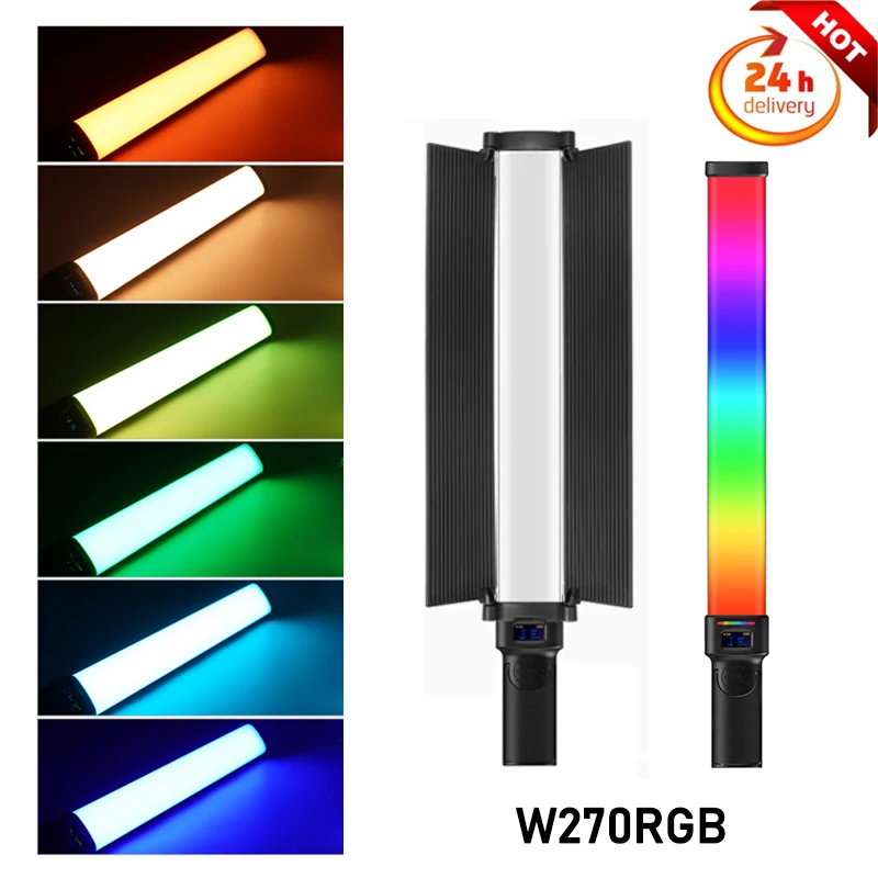 VLOGLITE W270RGB RGB LED Video Fill Light for Phone Camera Photography Mini Portable Rechargeable Beauty Vlog Conference Lamp