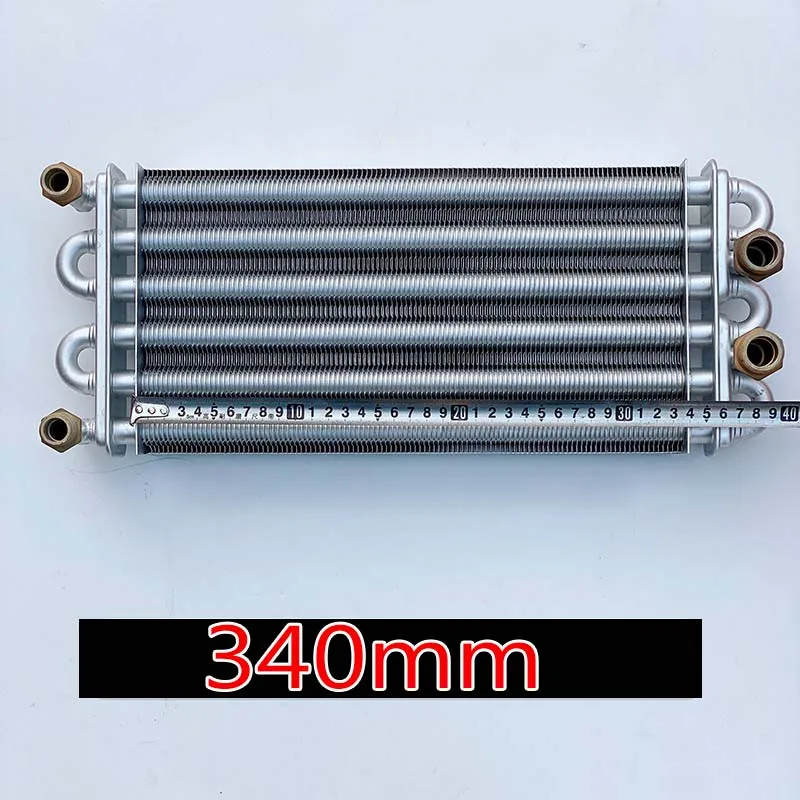 Brazed Plate Gas Water Heater Boiler Parts 340MM Length Copper Tube Heat Exchanger For Squirrel Vaillant BAXI Replacement