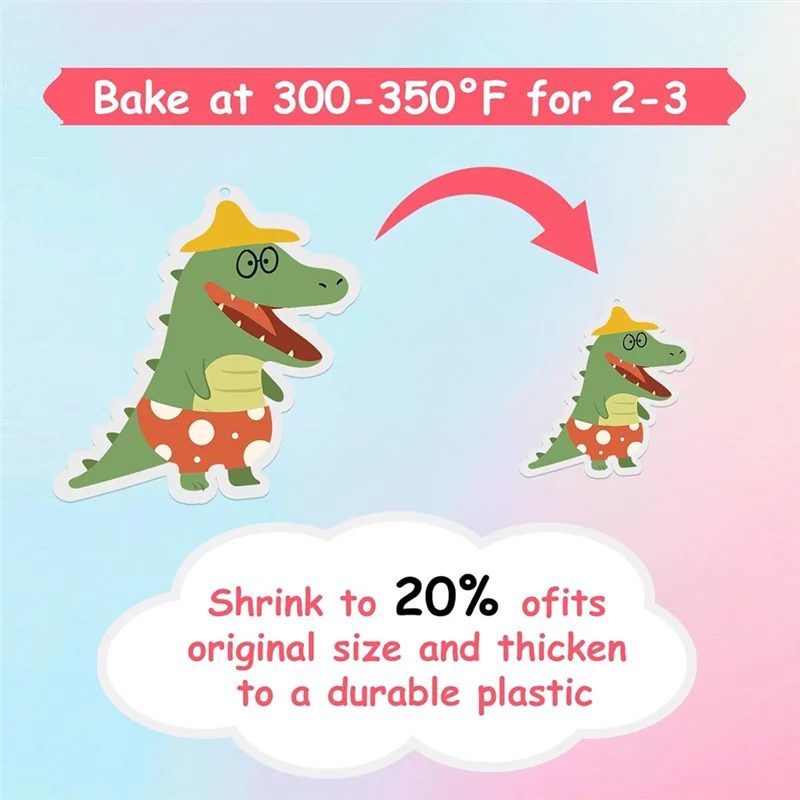 242PCS Shrinky-Dink 키체인 키트 열수축 플라스틱 시트 열수축 아트 키체인용 키트