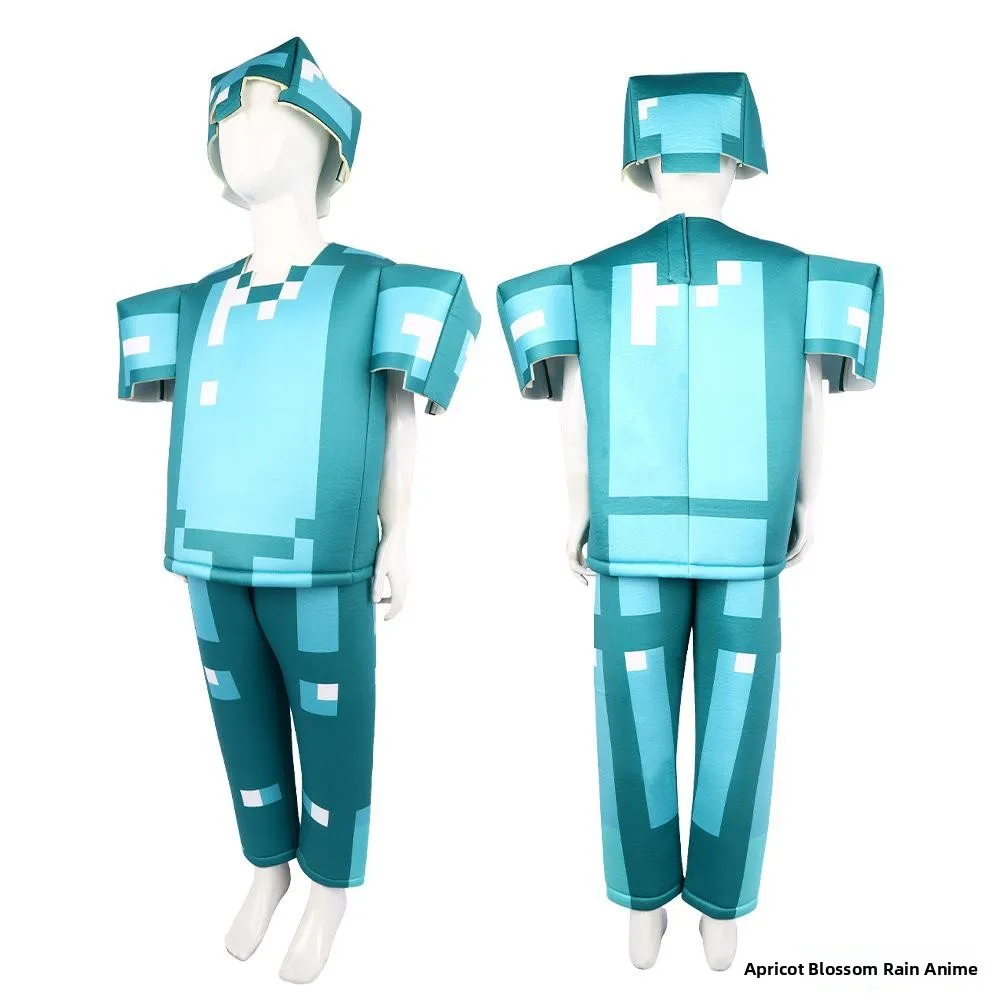 زي ستيف من لعبة وورلد أوف ووركرافت للهالوين، ملابس أداء مسرحي بأكمام قصيرة، زي صيني تقليدي للشخص الحقيقي