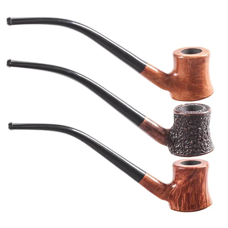 Smoking Pipe BriarWood Pipe Long Stem Briar Pipes Churchwarden 3MM Metal Filters Hot Sale Free Smoking Tools