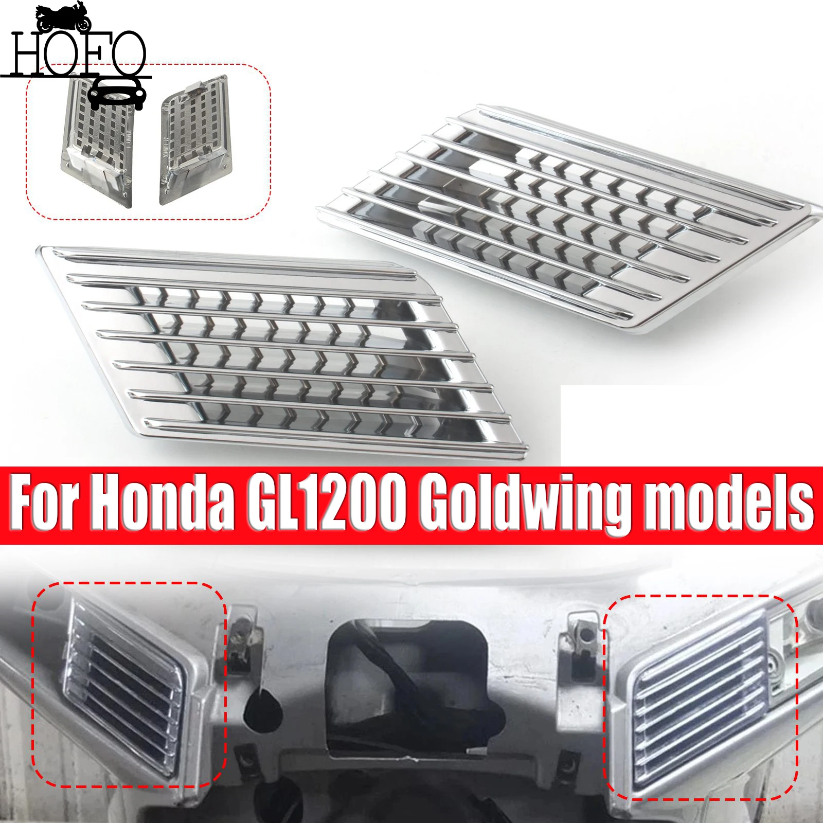 

For Honda GL1200 Goldwing models 1984-1987 Motorcycle Fairing Vent Grills