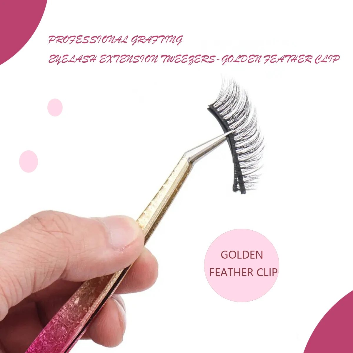 Pinzas de acero inoxidable para injerto de pestañas, pinzas con gradiente de flor de hielo, pinzas para injerto de Color de precisión, 1 ud./5 uds.