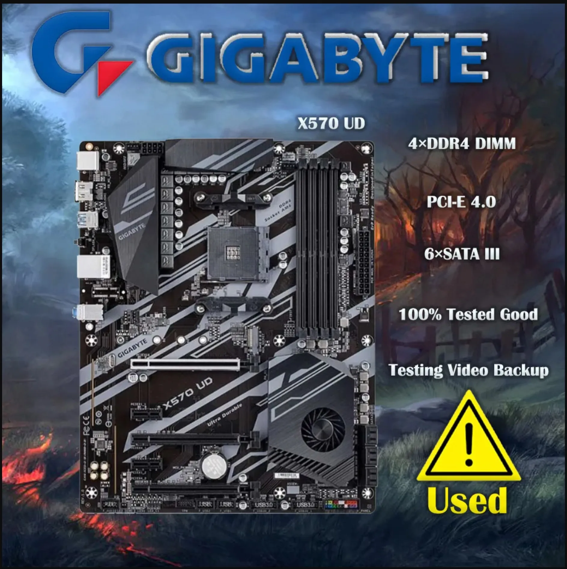 Gigabyte X570 UD Motherboard ATX Socket AM4 AMD X570 DDR4 128GB PCI-E 4.0 SATA III USB3.2  Desktop Mainboard