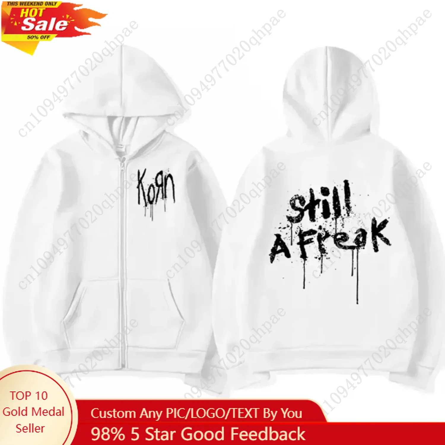 

Korn Rock Band Hoodies WORLD TOUR Sweatshirts Men's Women's Korn Rock Fleece Zip Up Jackets Harajuku Long Sleeve Punk Streetwear