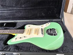 High-quality Surf Green Jazz electric guitar vibrato white guard board p90 pickup Free shipping