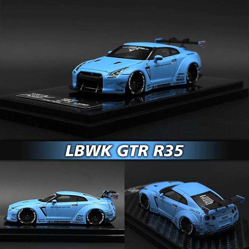 

404 Error In Stock 1:64 LBWK GTR R35 Matte Navy Blue Resin Diorama Car Model Collection Miniature Toys