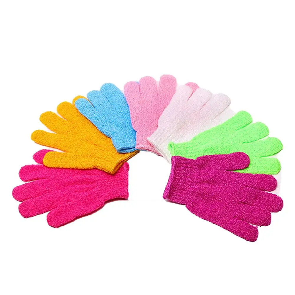 Guantes exfoliantes para lavado corporal, manopla Exfoliante para ducha, cepillo corporal, toalla de dedos, esponja de masaje corporal, Toalla de baño C4q0