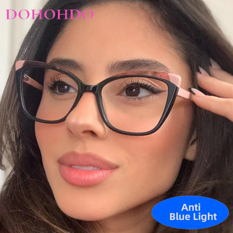 

TR90 Fashion Trendy Cat Eye Blue Light Blocking Glasses Women Man Brand Designer Blue Light Blocking Glasses For Gaming Lentes