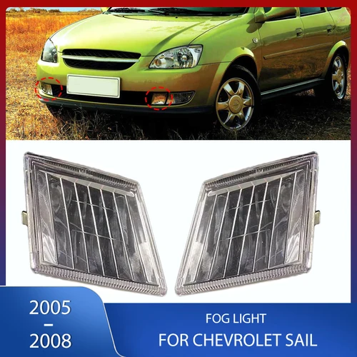 Luz antiniebla del parachoques delantero del coche, lámpara falsa, luz de señal de giro de esquina interior, marcador de faro para Chevrolet Sail 2005 2006 2007 2008