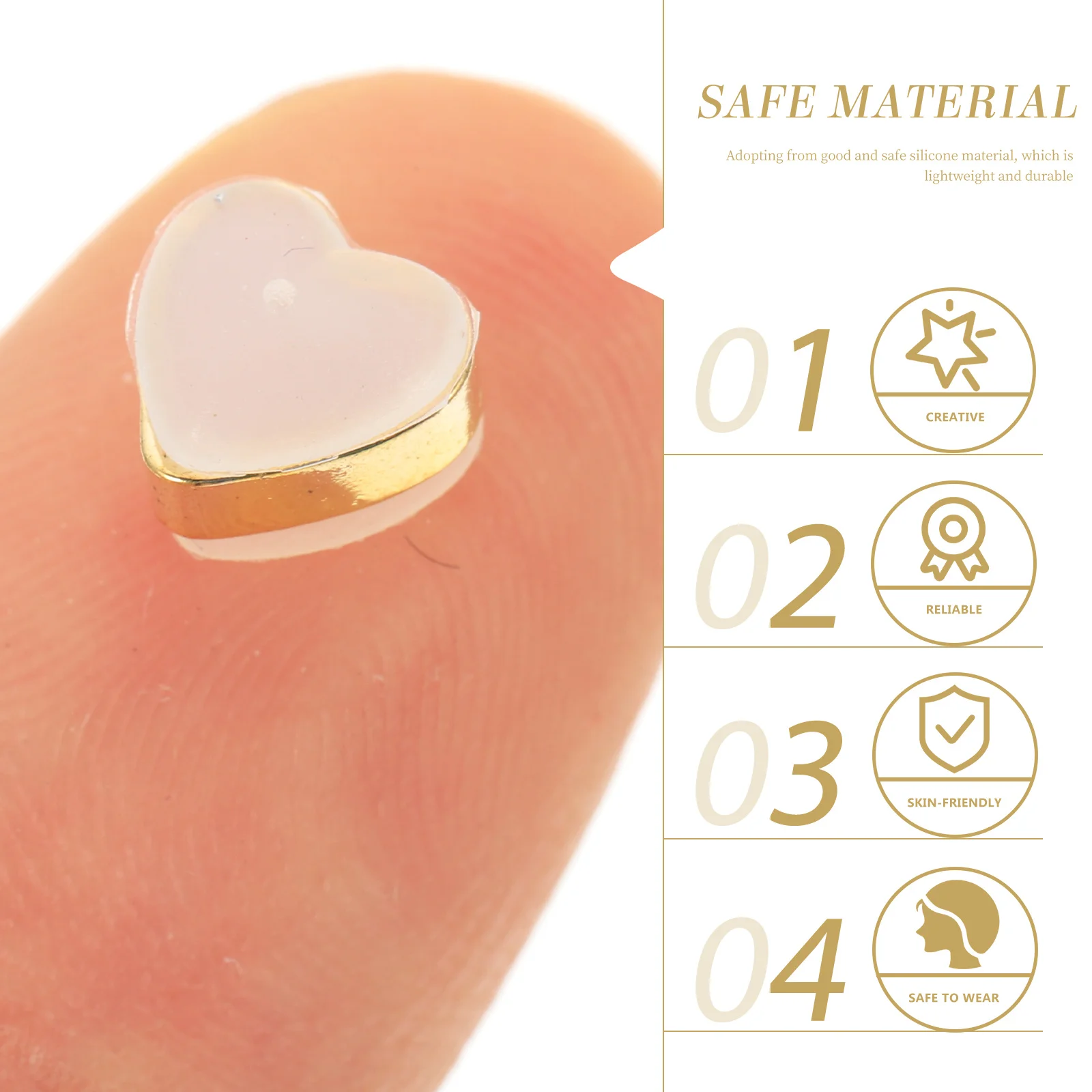 

100pcs Silicone Backs Heart Shape Secure Locking Replacement Reusable Earring Stoppers Jewelry Making Accessories Diy Ear Plug