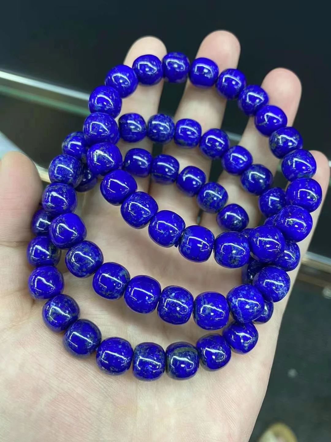 

Natural Blue Lapis Lazuli Round Beads Pendant Necklace 8.5*10mm Women Men Beads Jewelry Gemstone AAAAAA