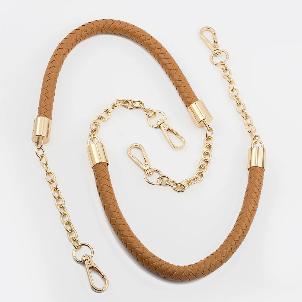 

60cm PU Leather Braided Rope Handles for Handbag Shoulder Bag Strap Bags Chain Belt Replacement Detachable DIY Accessories