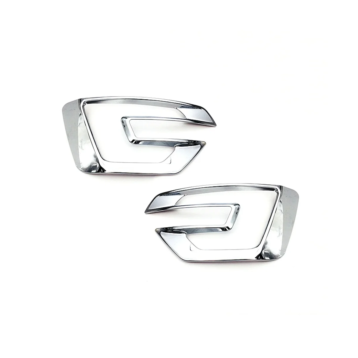 Car Front Bumper Fog Lamp Cover Fog Light Trim for Ford Explorer 2016 2017 Accessories 2PCS Silver