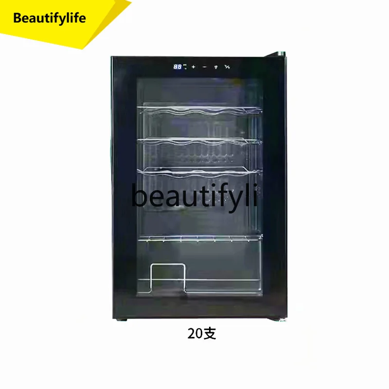 

A61 Home Red Wine Refrigerator Single Door Transparent Glass Door Small Beverage Tea Red Wine Fridge