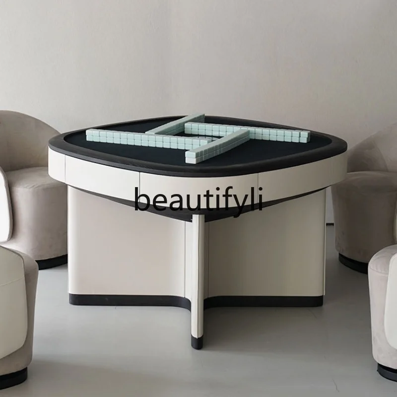 Simple household mahjong table Italian light luxury mahjong machine Nordic automatic mahjong tables and chairs