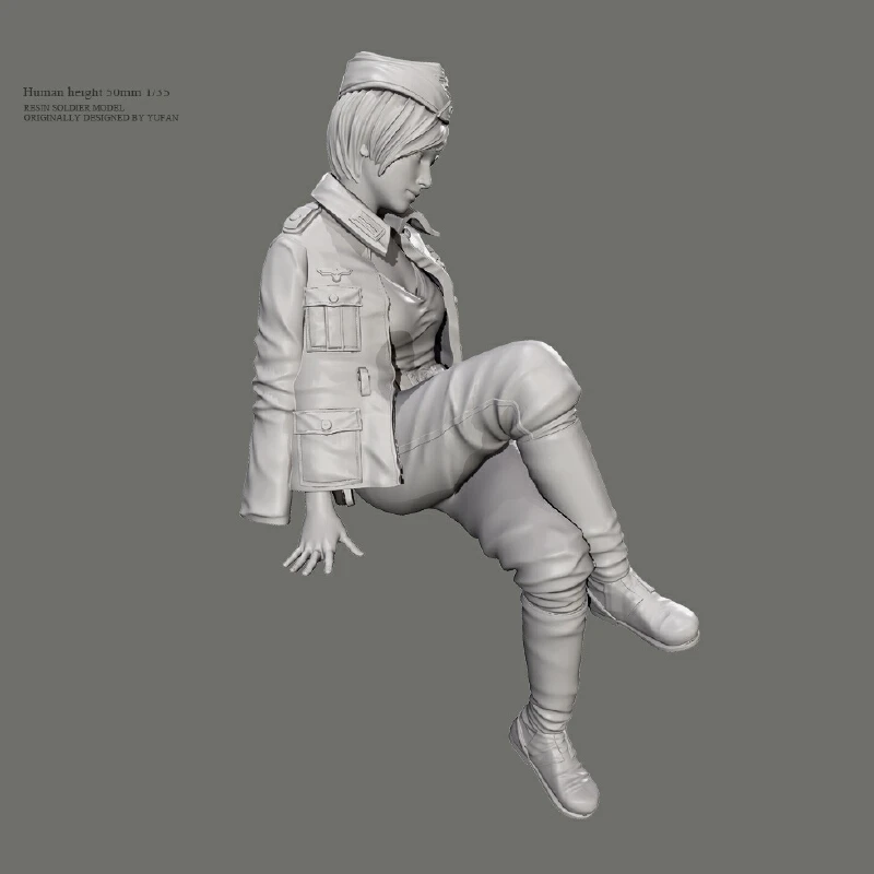 Figurine modèle en résine 1/35, histoire de char, soldat féminin Gk, Micro Miniature, modèle blanc imprimé en 3d, jouet, Kit non assemblé et non peint