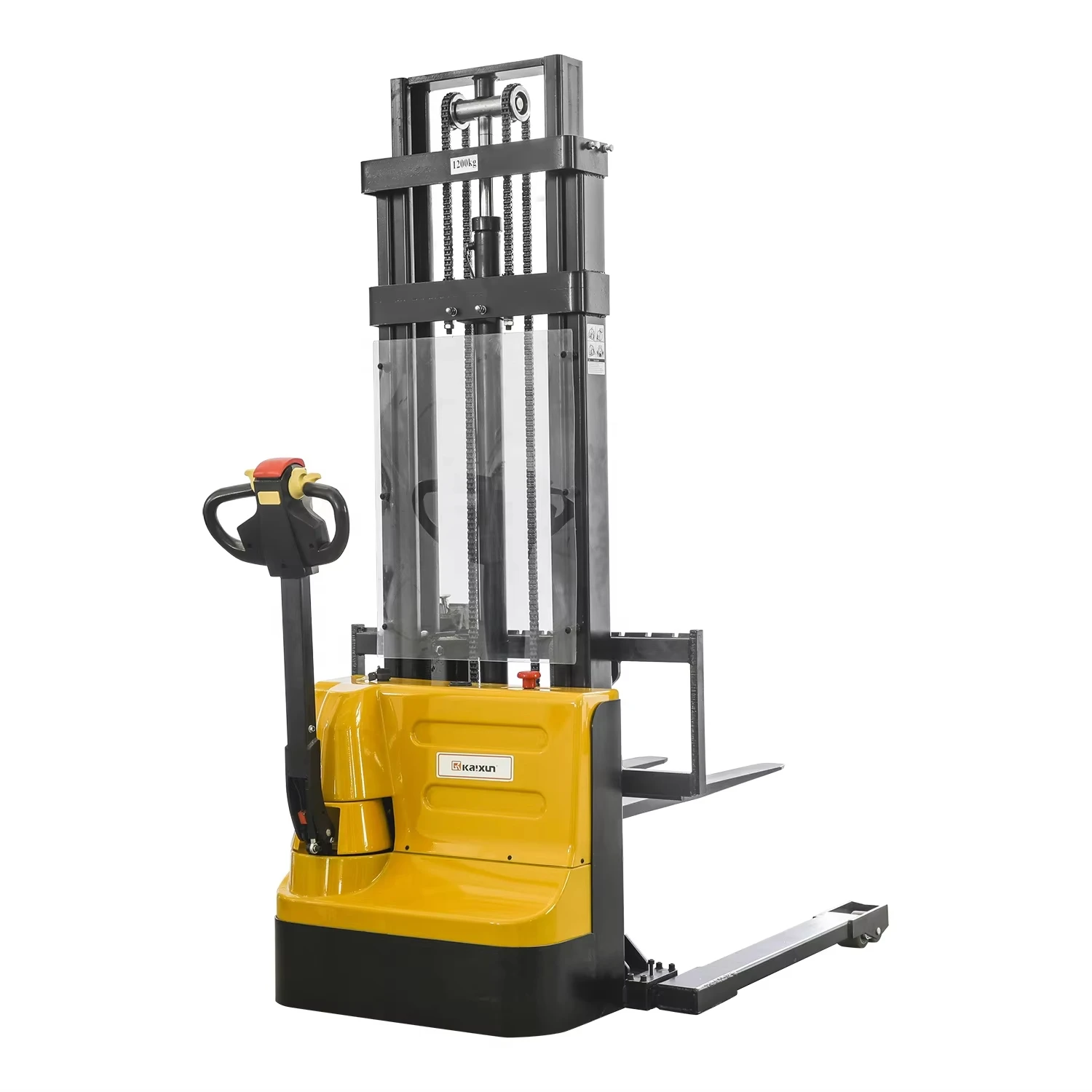 Electric Powered 1 Tons Lift 3m Walking Forklift Stacker Full Electric Pallet Jack Stacker With CE